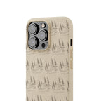 Biodegradable Phone Case — Eco-Friendly Forest Sketch Pattern