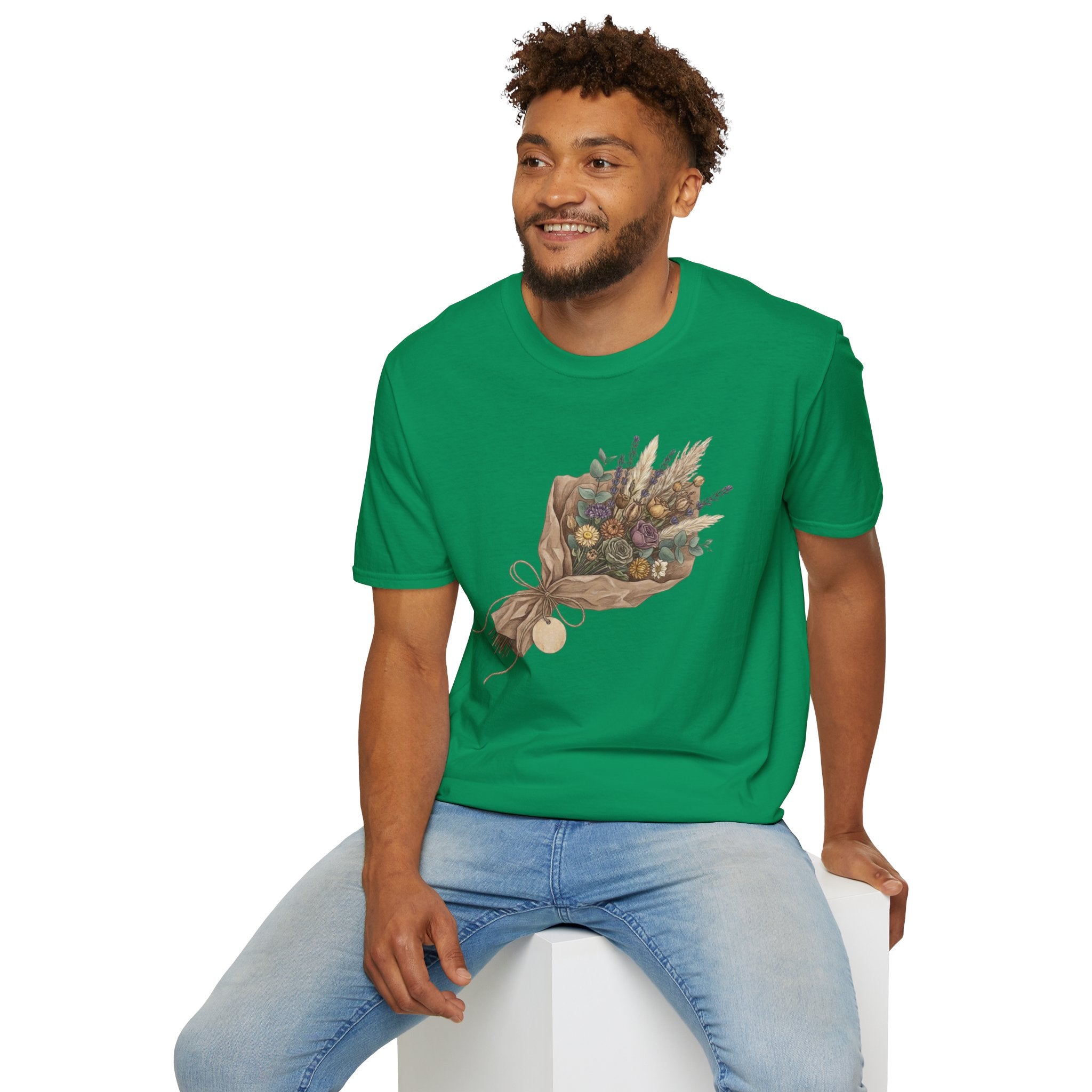 Floral Bouquet Graphic T-Shirt — Rustic Wildflower Bouquet Tee