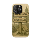 Biodegradable Phone Case — 'Nap Meadow' Mystic Lake Camping Design