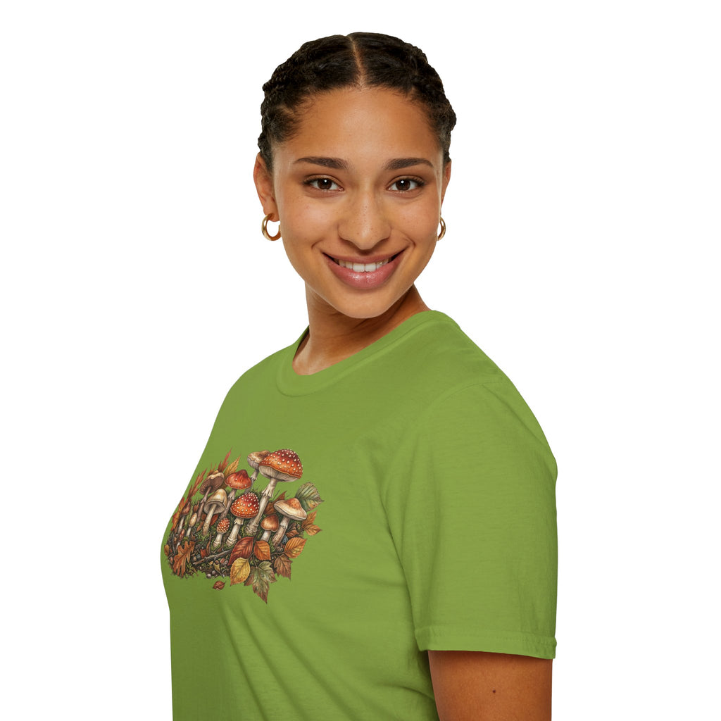 Mushroom & Autumn Leaves T-Shirt