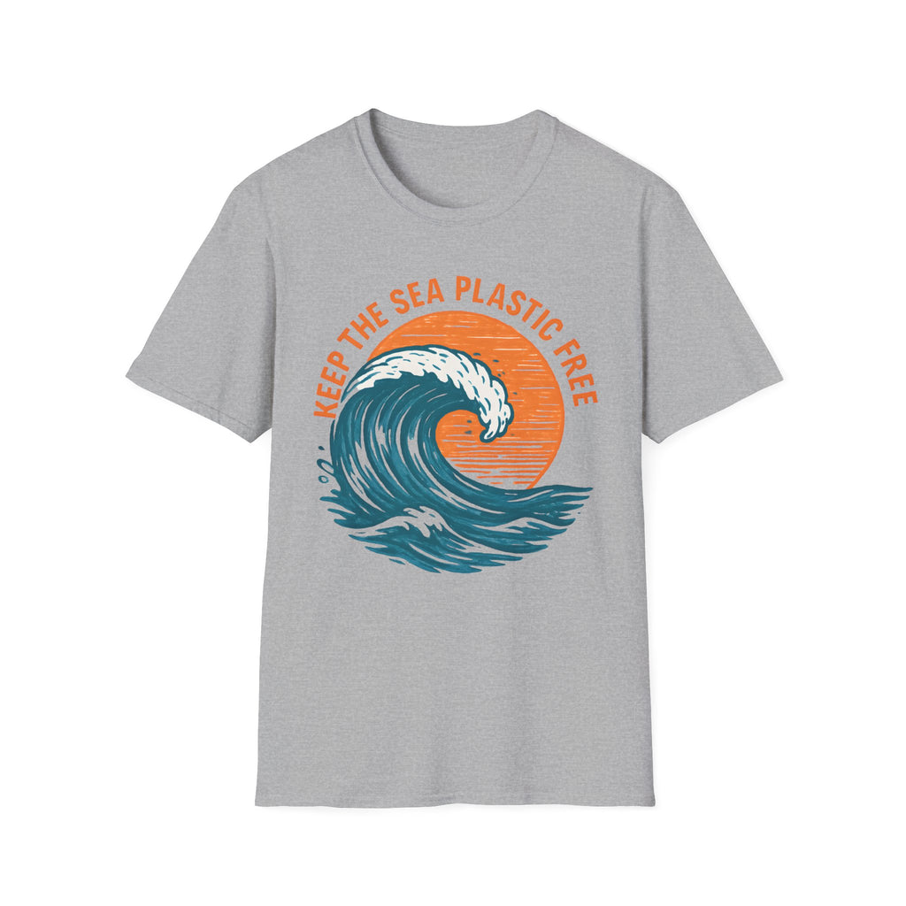 Keep the Sea Plastic Free T-Shirt — Ocean Conservation Wave Tee