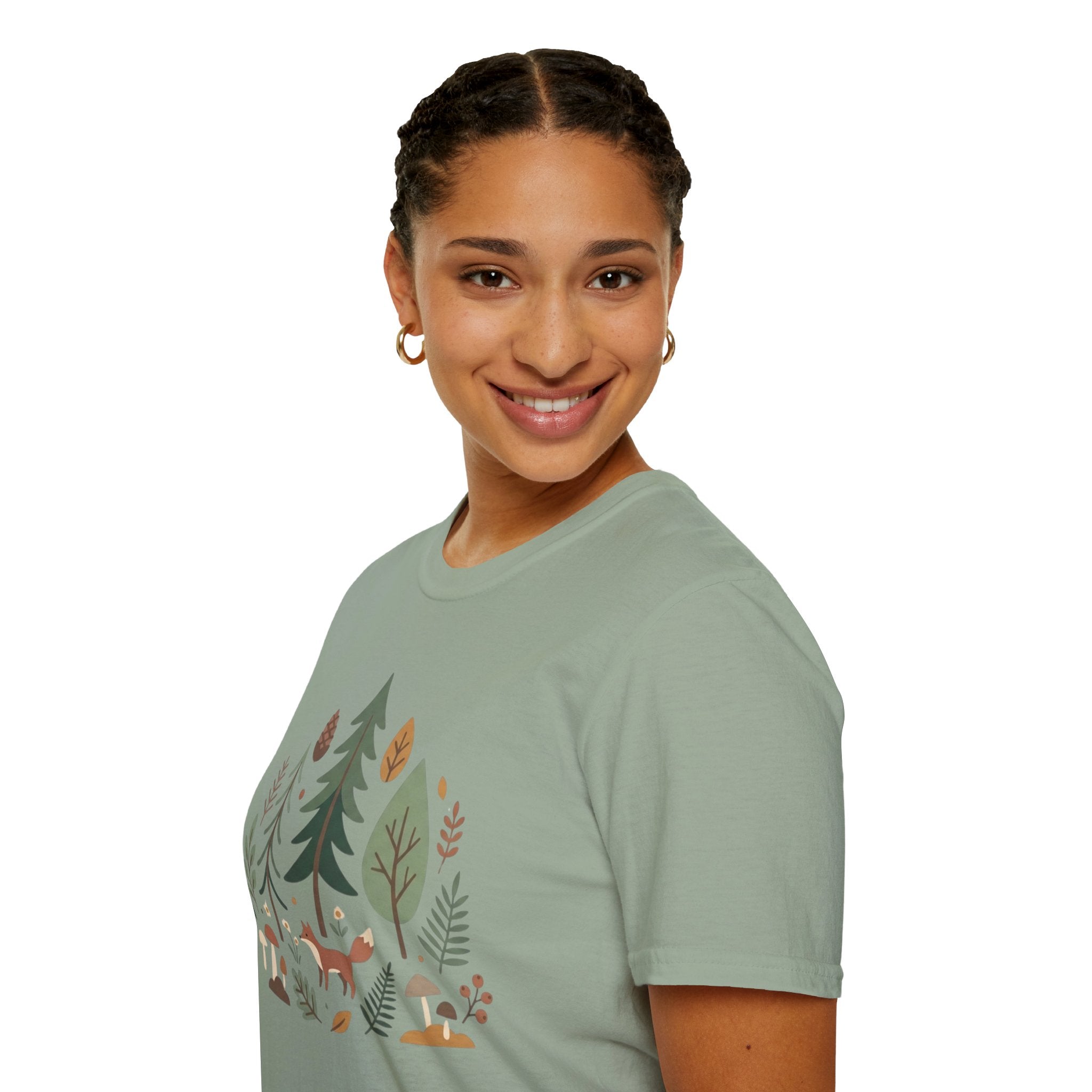 Woodland Fox T-Shirt — Nature Forest Camping Graphic Tee