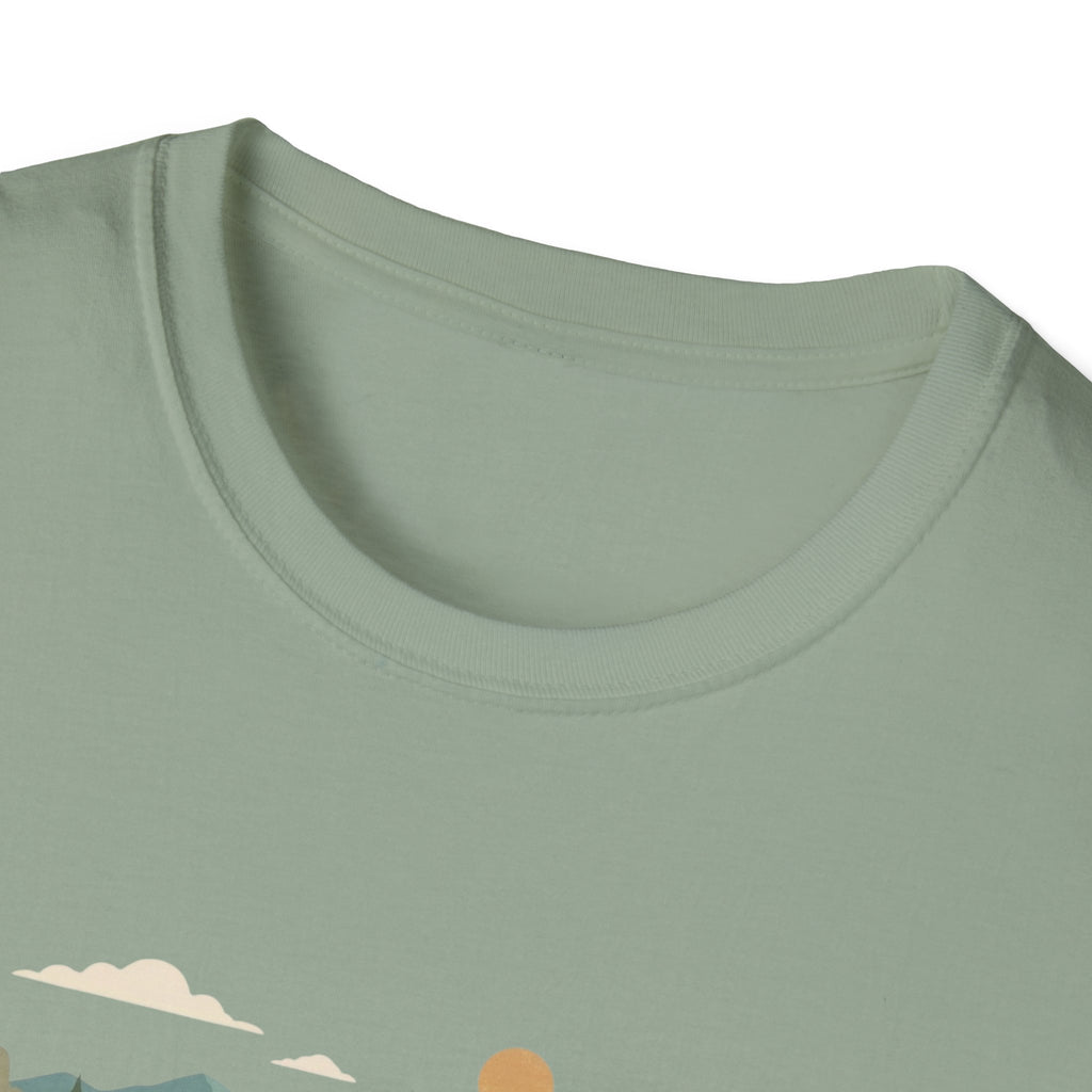 Hiker Mountain Sunset T-Shirt — Scenic Trail Adventure Tee