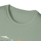 Hiker Mountain Sunset T-Shirt — Scenic Trail Adventure Tee