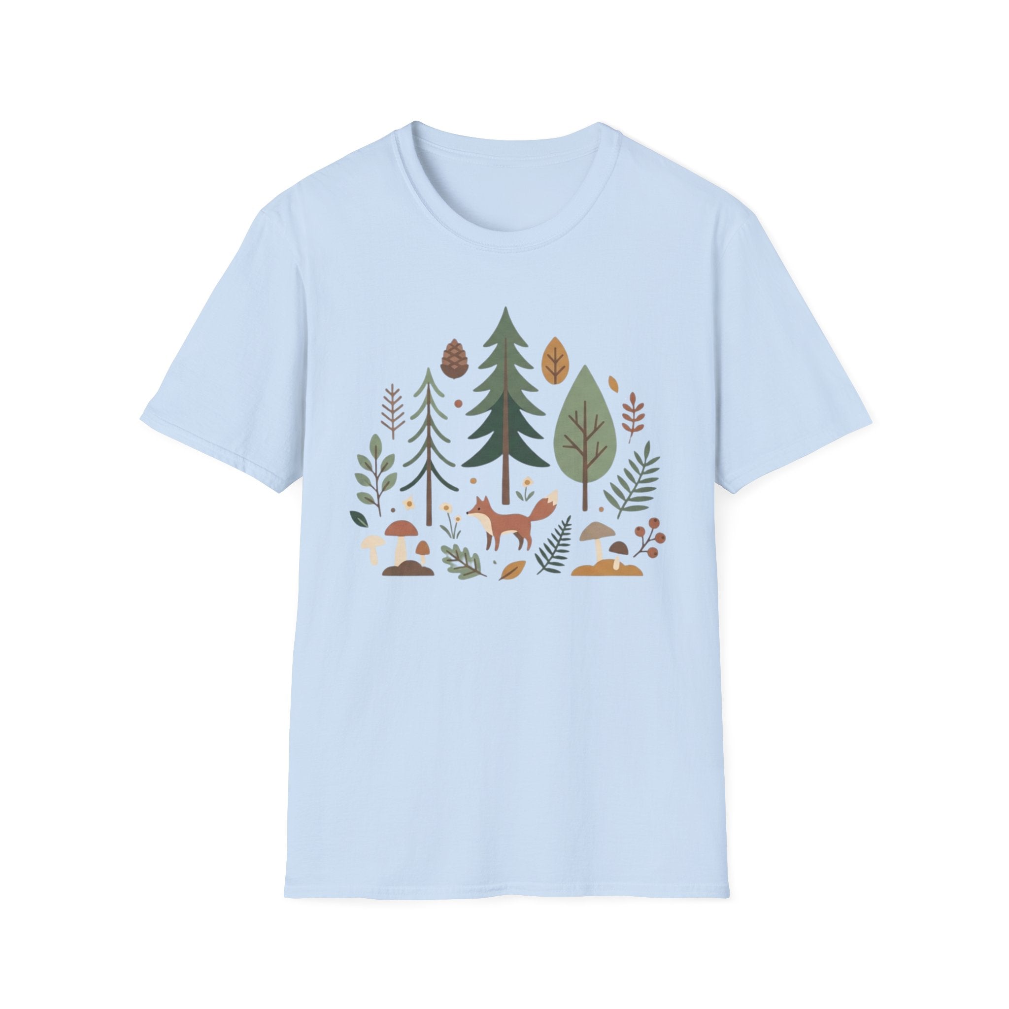 Woodland Fox T-Shirt — Nature Forest Camping Graphic Tee