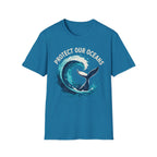 "Protect Our Oceans" Wave Whale Conservation T-Shirt