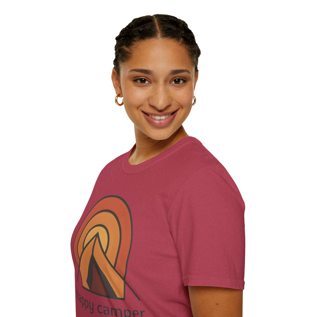 Happy Camper Retro Sunset Camping T-Shirt