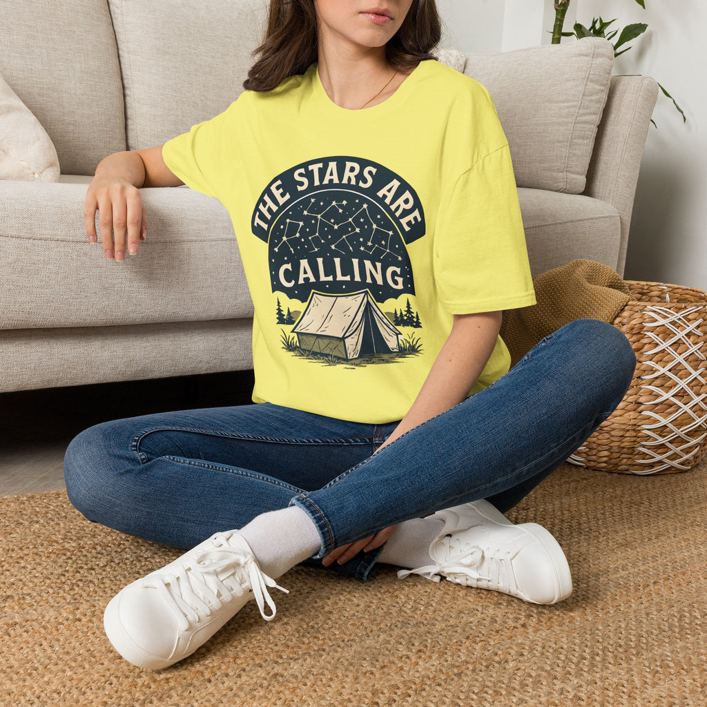 "The Stars Are Calling" Camping Tent Stargazing T-Shirt