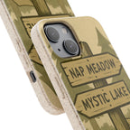 Biodegradable Phone Case — 'Nap Meadow' Mystic Lake Camping Design