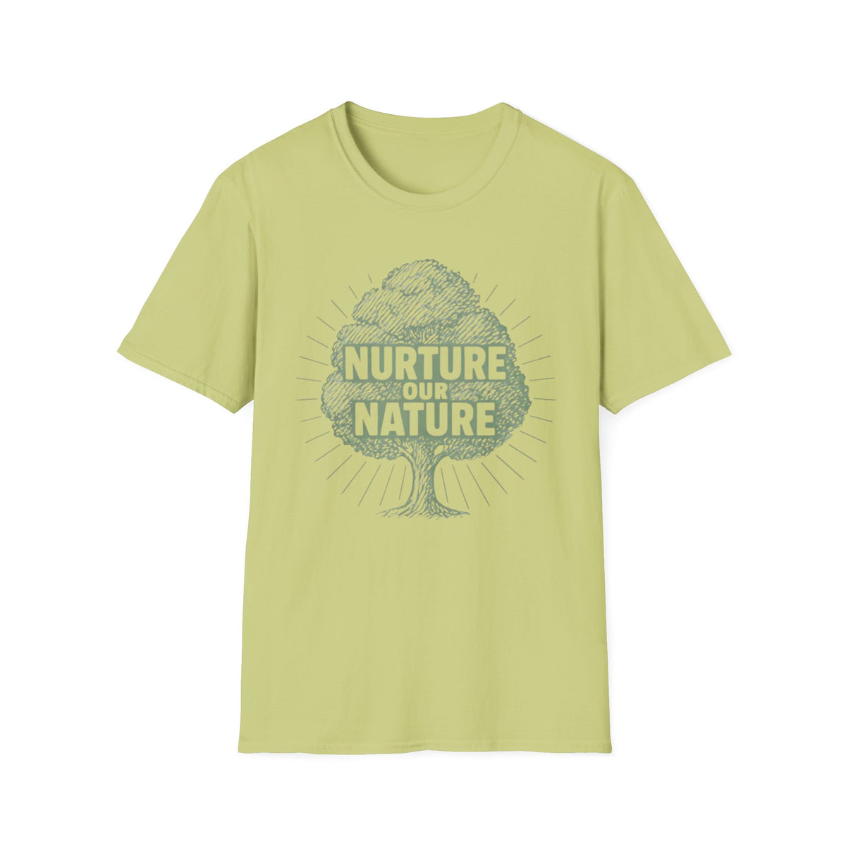 "Nurture Our Nature" Tree T-Shirt – Eco-Friendly Conservation Tee Shirt