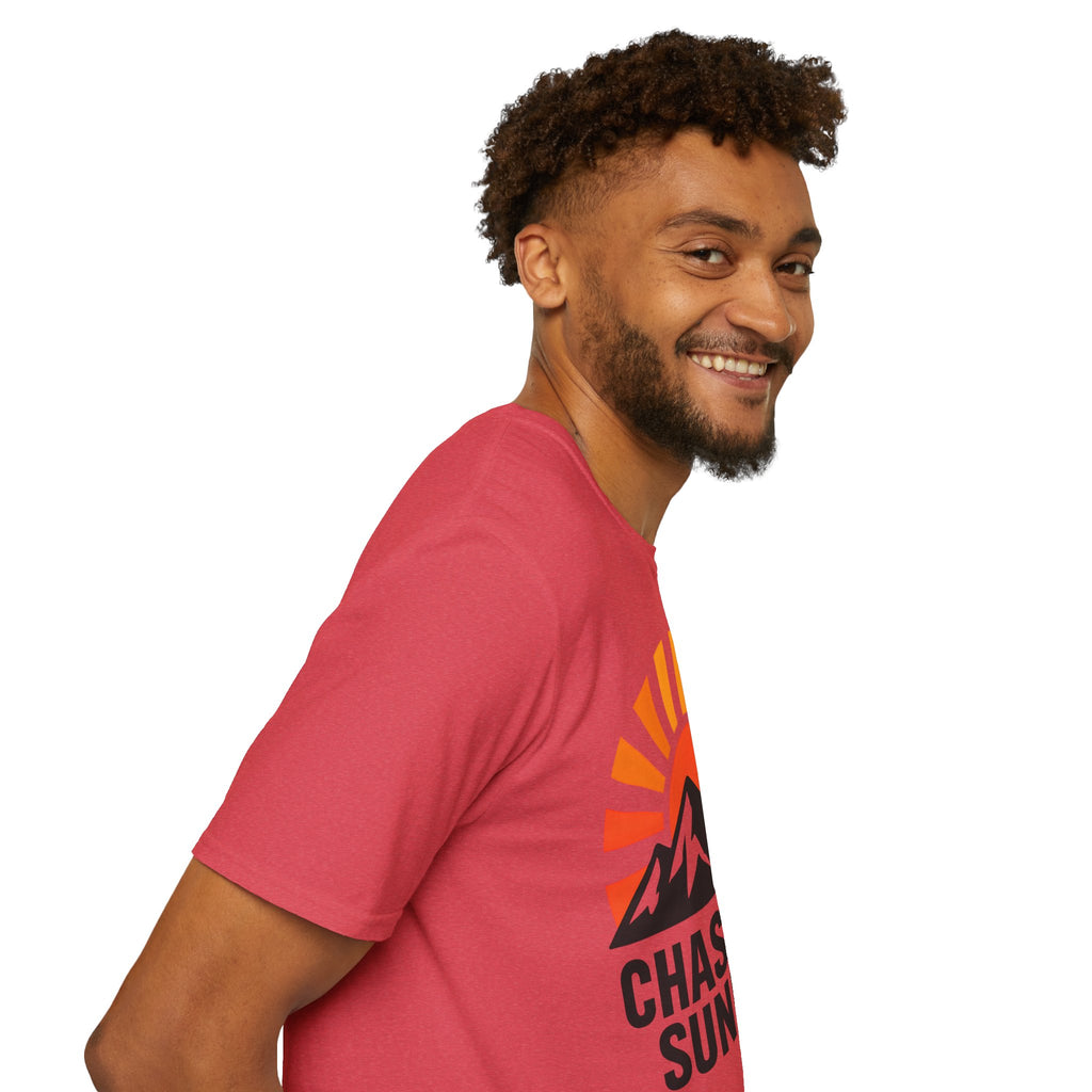 Chase The Sunrise Mountain T-Shirt — Sunrise & Peaks Graphic Tee