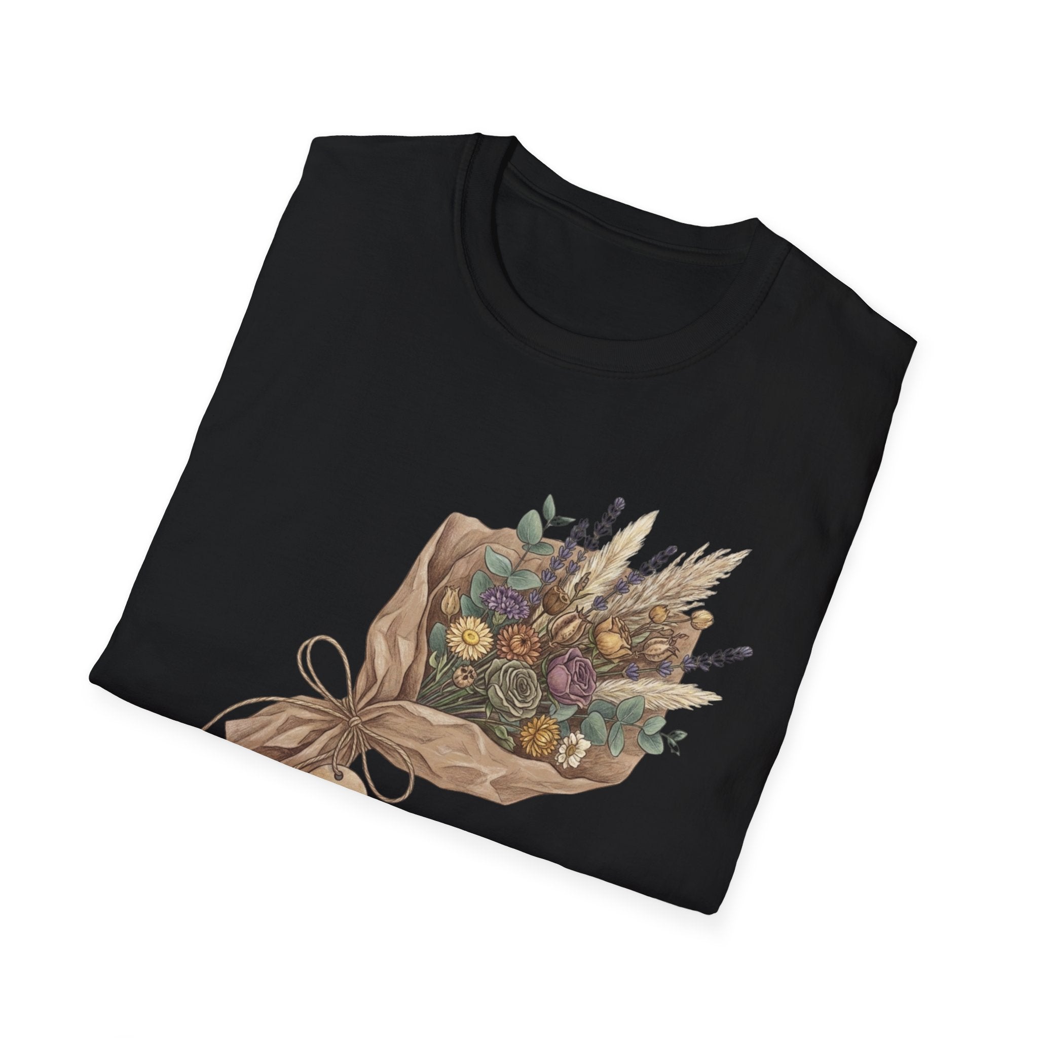 Floral Bouquet Graphic T-Shirt — Rustic Wildflower Bouquet Tee