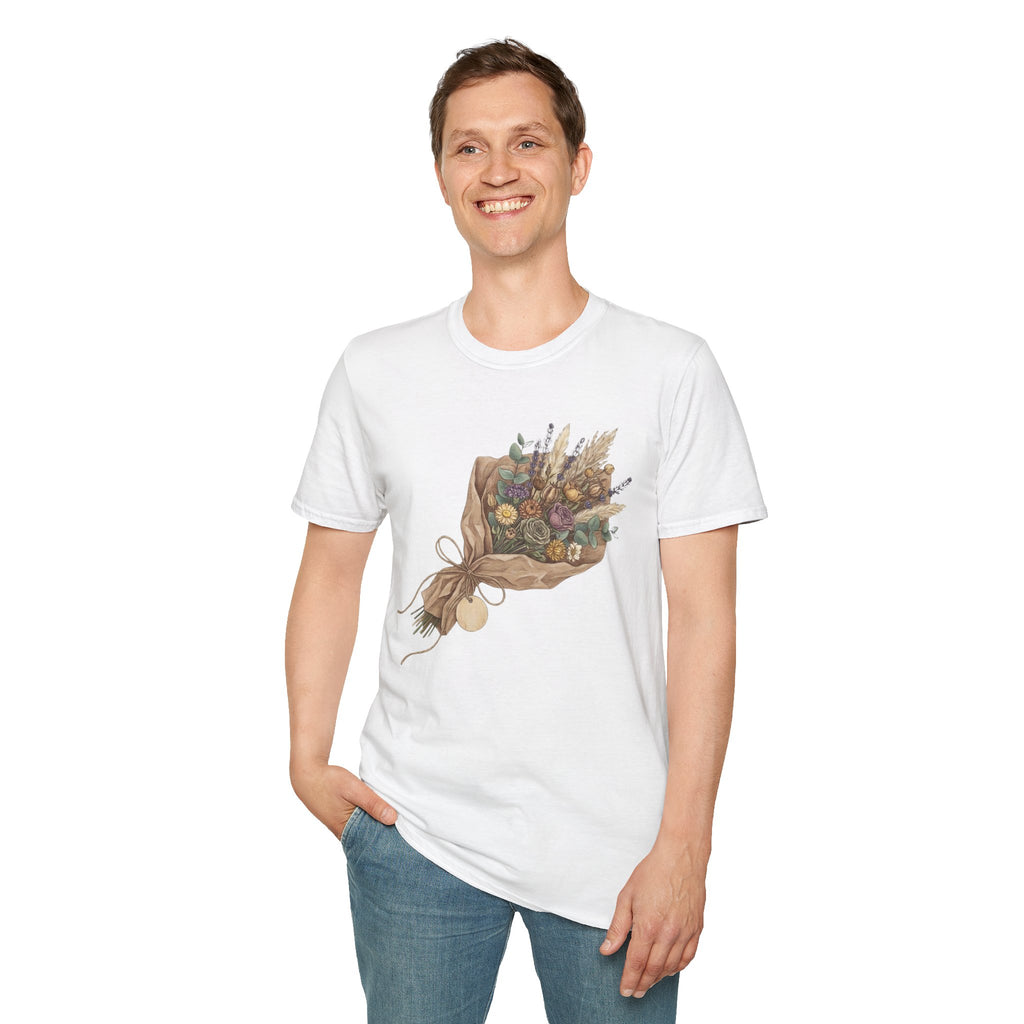 Floral Bouquet Graphic T-Shirt — Rustic Wildflower Bouquet Tee