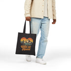 Wild at Heart Canvas Tote — Retro Mountain Heart Eco Shopper