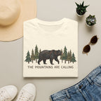 "The Mountains Are Calling" Bear and Pines T-Shirt — Outdoor Graphic Tee