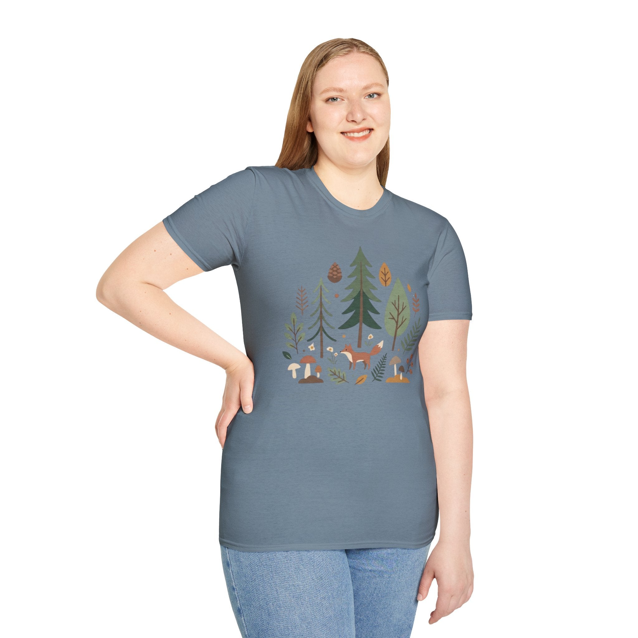Woodland Fox T-Shirt — Nature Forest Camping Graphic Tee