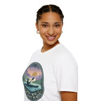 Kayak Sunset T‑Shirt — "Drift Into The Quiet Places" Outdoor Relaxation Tee