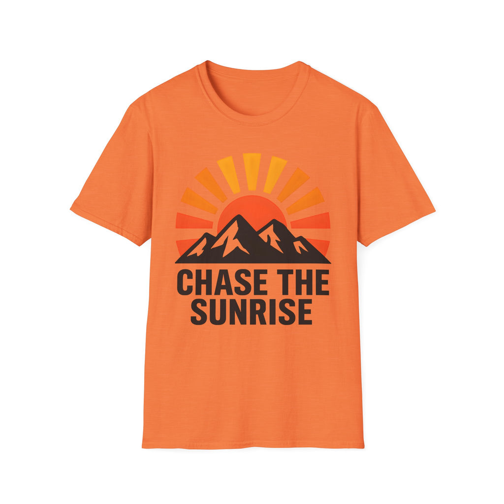 Chase The Sunrise Mountain T-Shirt — Sunrise & Peaks Graphic Tee