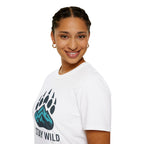 "Stay Wild" Bear Footprint Mountain Emblem T-Shirt