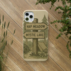 Biodegradable Phone Case — 'Nap Meadow' Mystic Lake Camping Design