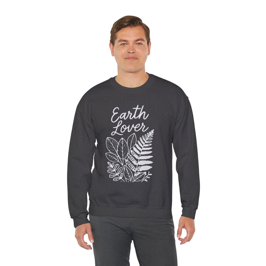 "Earth Lover" Botanical Graphic Crewneck Sweatshirt