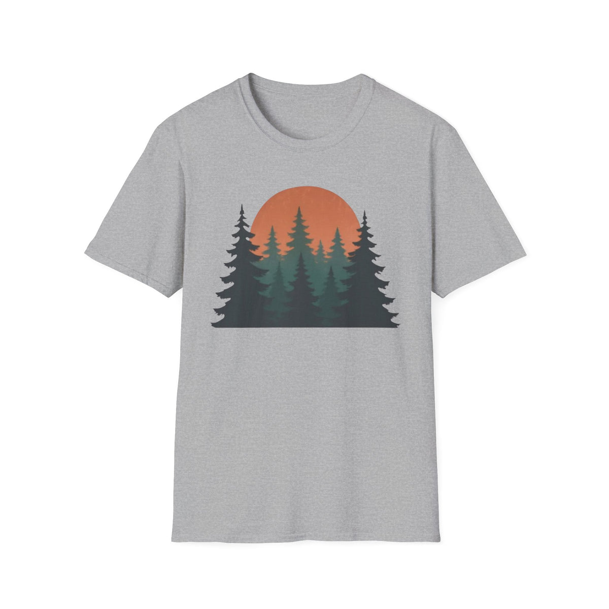 Nature Sunset T-Shirt — Vintage Pine Forest Tee