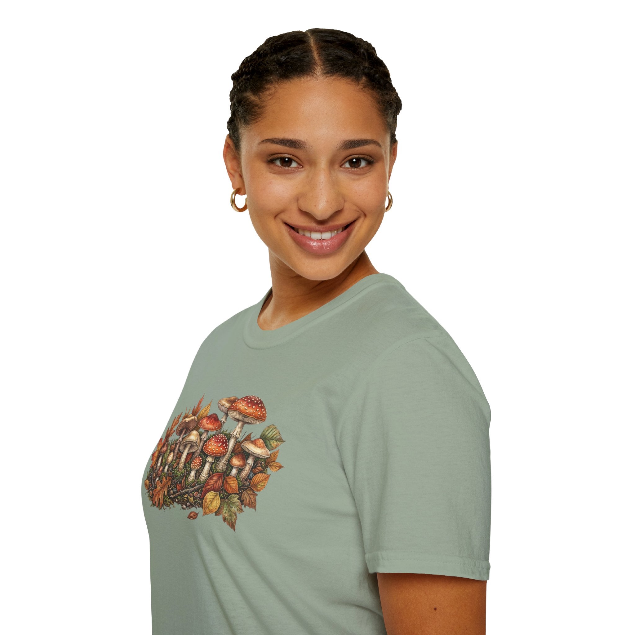 Mushroom & Autumn Leaves T-Shirt