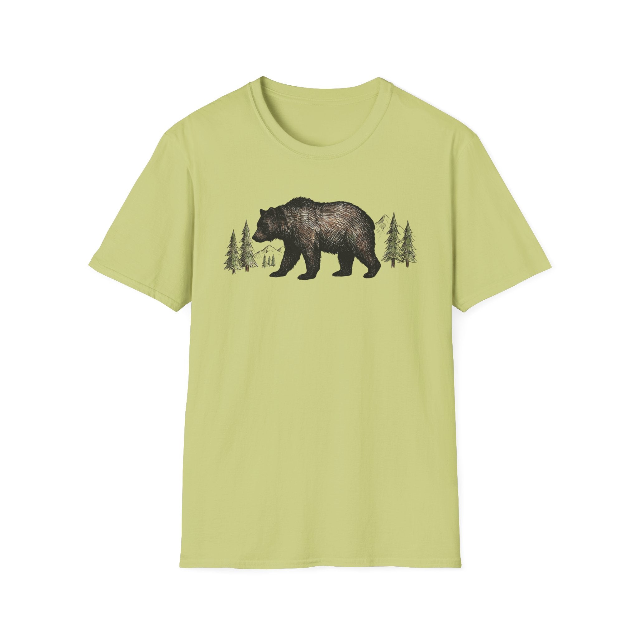 Bear & Pines T‑Shirt — Rustic Woodland Graphic Tee