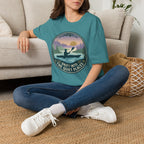 "Drift Into The Quiet Places" Kayak Sunset T‑Shirt — Outdoor Relaxation Tee Shirt