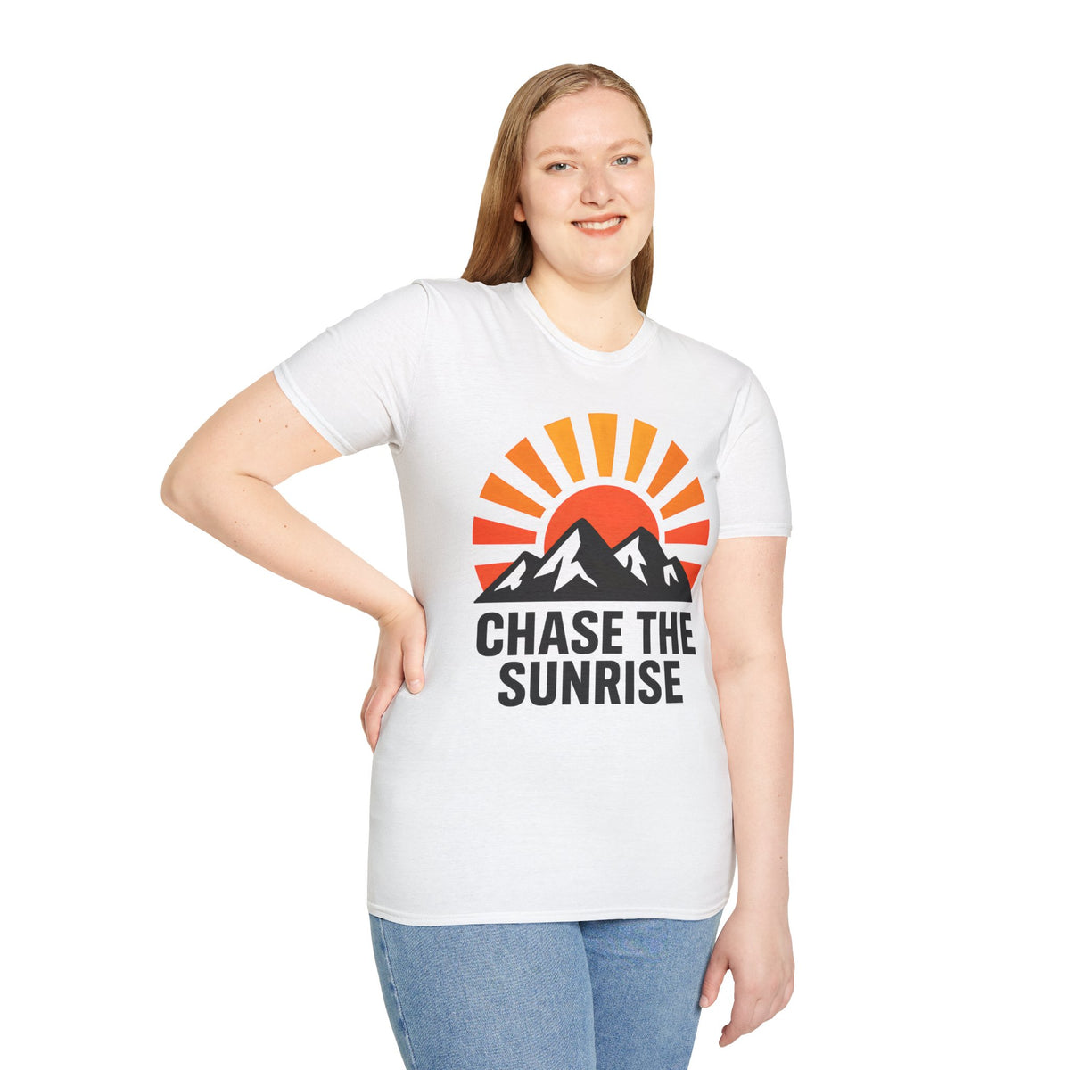 Chase The Sunrise Mountain T-Shirt — Sunrise & Peaks Graphic Tee