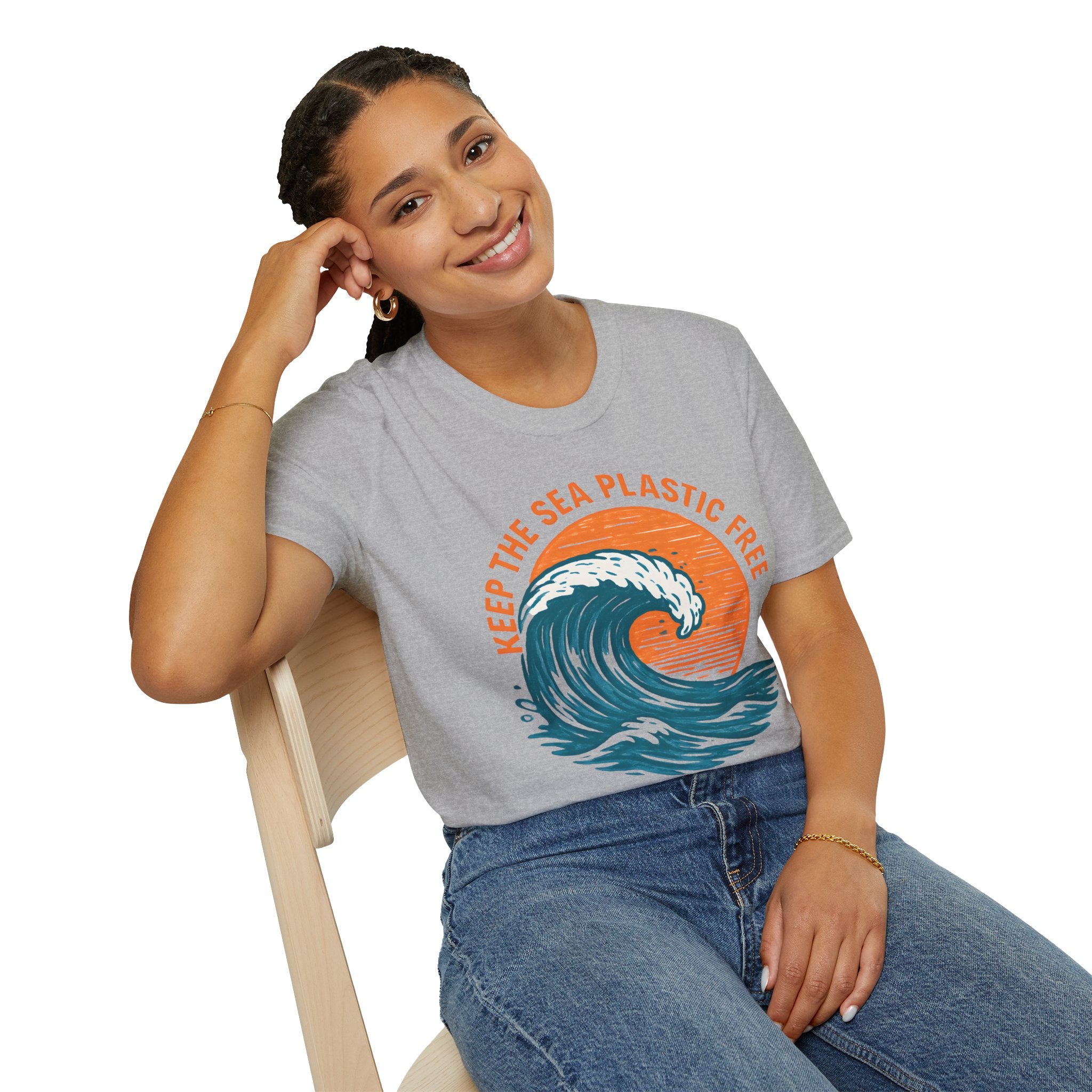 Keep the Sea Plastic Free T-Shirt — Ocean Conservation Wave Tee