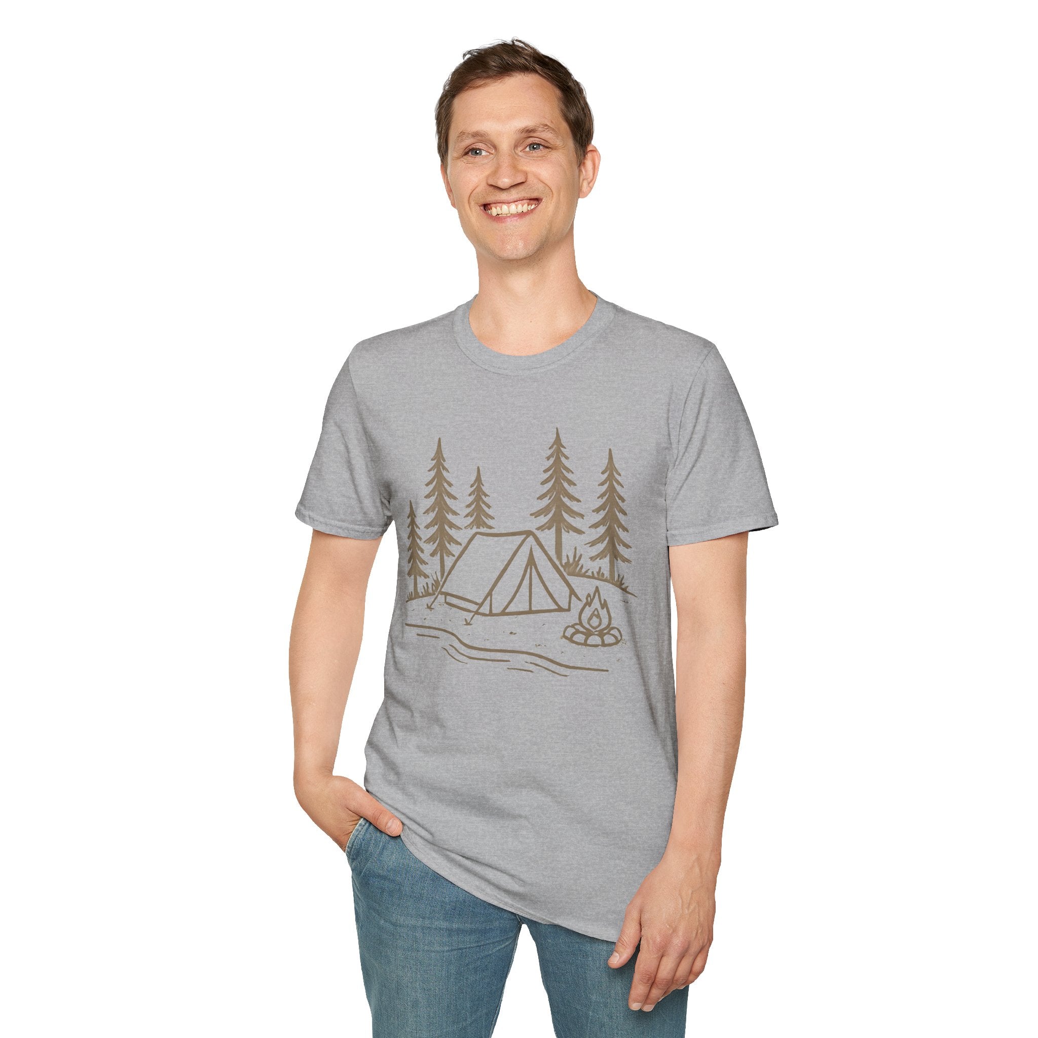 Camping Tent and Campfire T-Shirt
