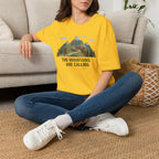 Campground Scenic T-Shirt — Minimalist Tent & Campfire Graphic