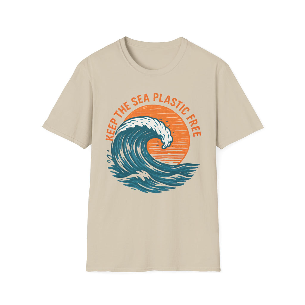 Keep the Sea Plastic Free T-Shirt — Ocean Conservation Wave Tee