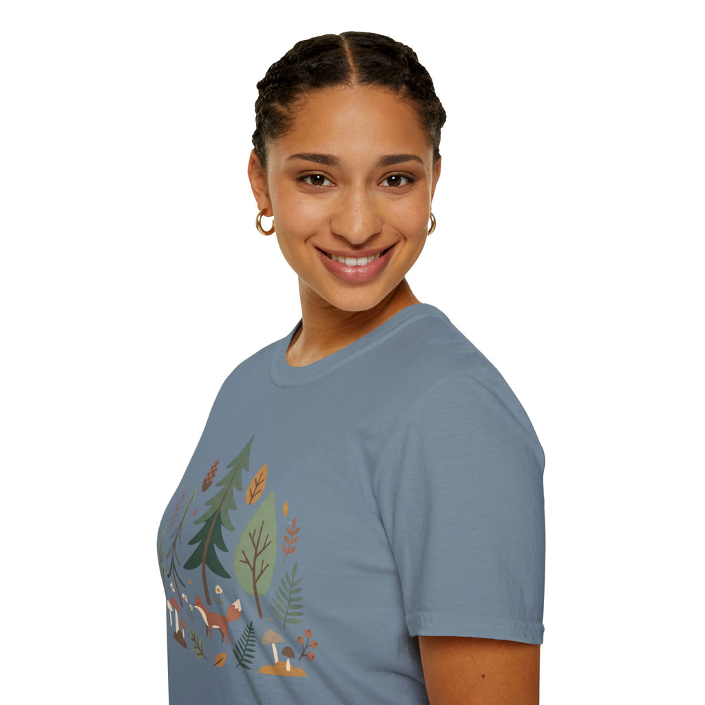 Woodland Fox T-Shirt — Nature Forest Camping Graphic Tee