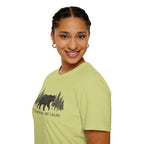 "The Mountains Are Calling" Bear and Pines T-Shirt — Outdoor Graphic Tee