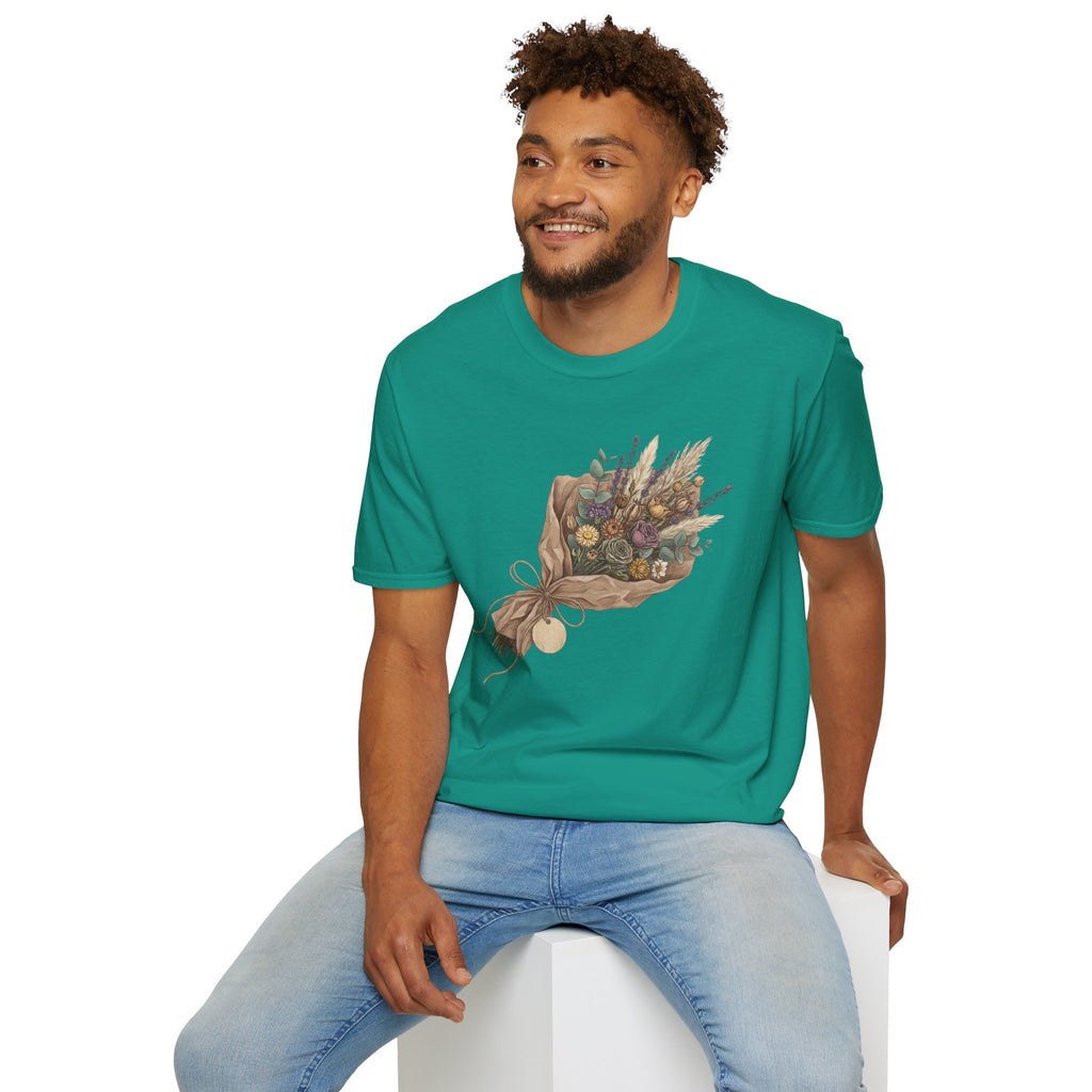 Floral Bouquet Graphic T-Shirt — Rustic Wildflower Bouquet Tee