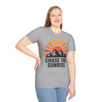 Chase The Sunrise Mountain T-Shirt — Sunrise & Peaks Graphic Tee