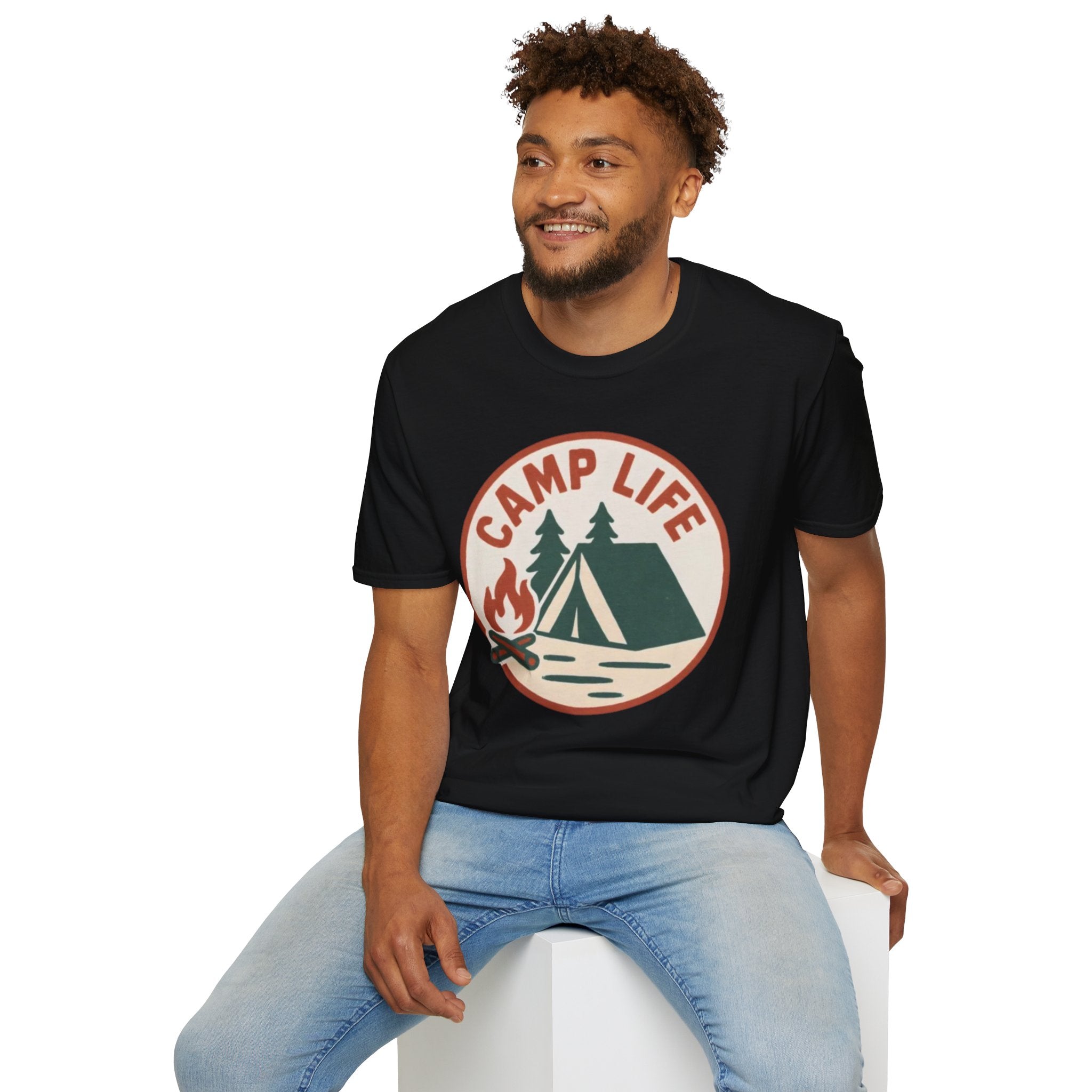 Camp Life T-Shirt — Tent & Campfire Outdoor Tee