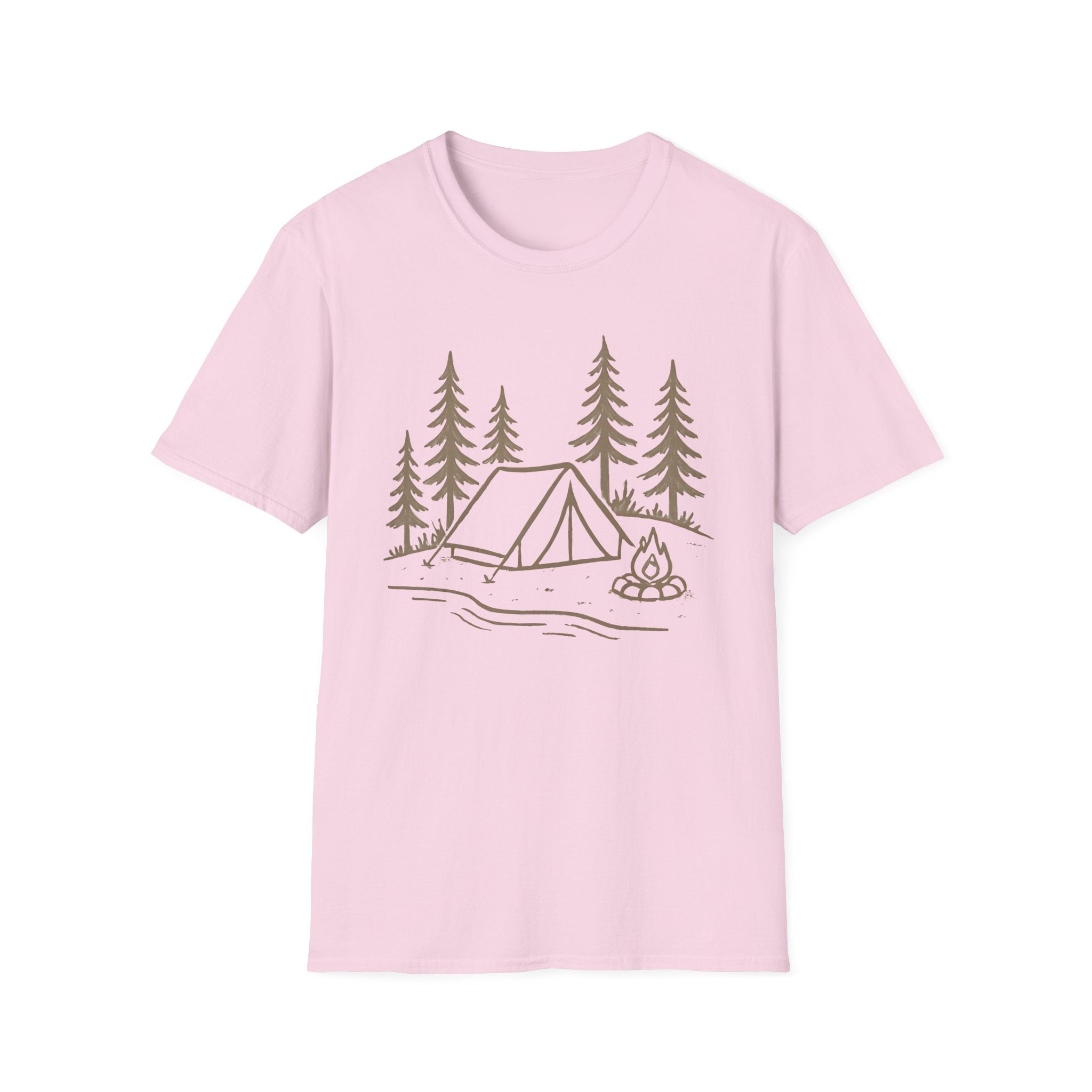 Camping Tent and Campfire T-Shirt
