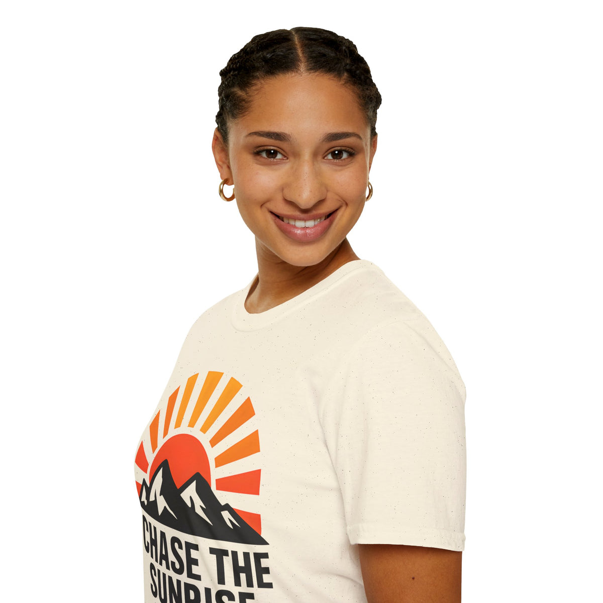 Chase The Sunrise Mountain T-Shirt — Sunrise & Peaks Graphic Tee