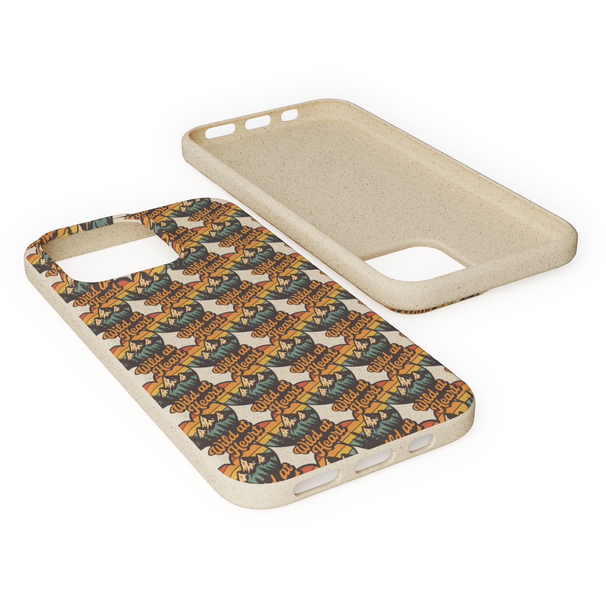 Eco-Friendly Phone Case — Vintage Camper Pattern Biodegradable iPhone Cover