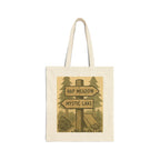 Tote Bag — Rustic ‘Nap Meadow / Mystic Lake’ Camping Sign Canvas Tote