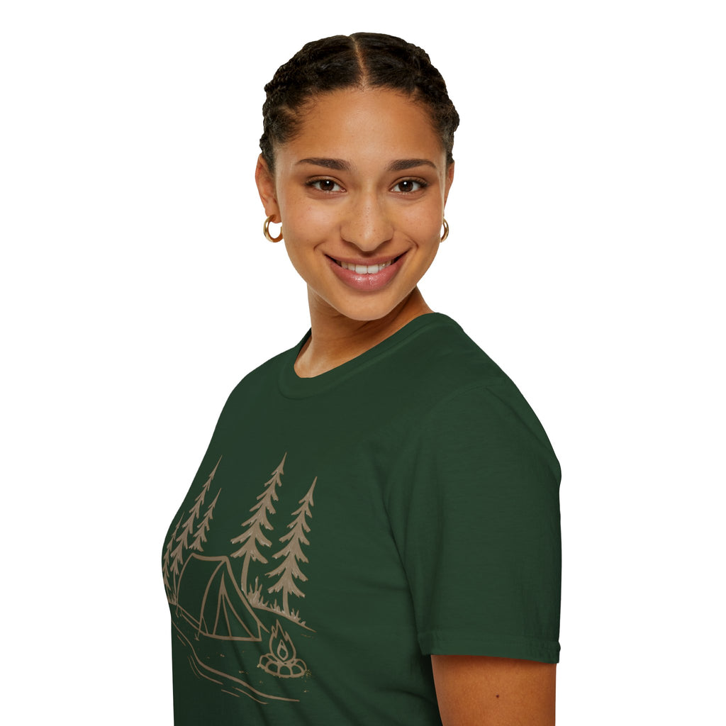 Camping Tent and Campfire T-Shirt