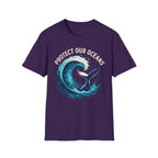 "Protect Our Oceans" Wave Whale Conservation T-Shirt