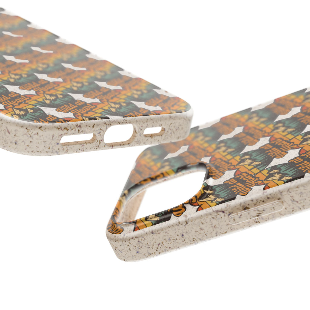 Eco-Friendly Phone Case — Vintage Camper Pattern Biodegradable iPhone Cover