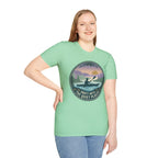 Kayak Sunset T‑Shirt — "Drift Into The Quiet Places" Outdoor Relaxation Tee