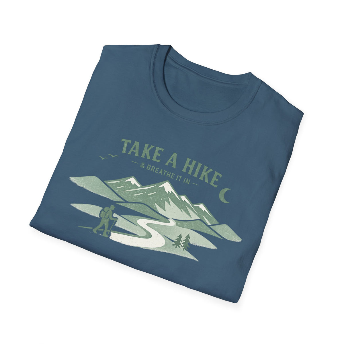 "Take A Hike & Breathe It In" Outdoor Hiking Graphic Tee