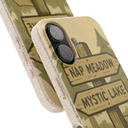 Biodegradable Phone Case — 'Nap Meadow' Mystic Lake Camping Design