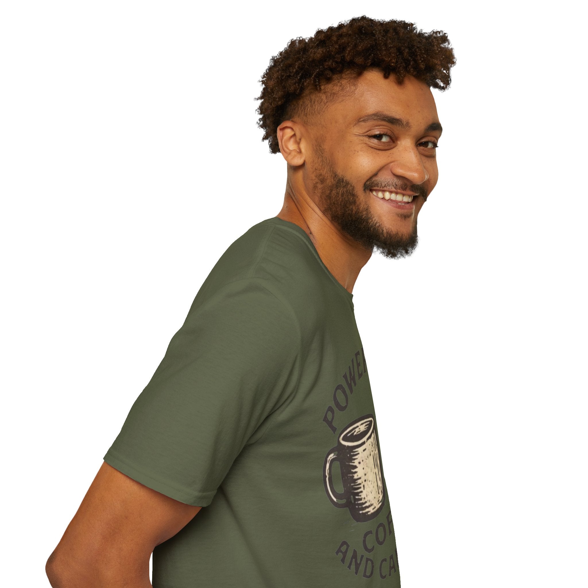 Powered By Coffee And Campfires Vintage Camping T-Shirt